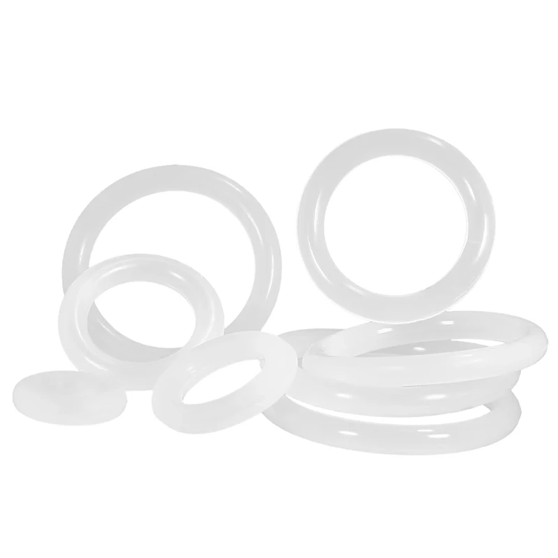

50/100Pcs White Silicon O Ring Seal Washer Thickness 3mm OD9-40mm Silicone Instead Of Rubber Sealing Gaskets For Jar Lids