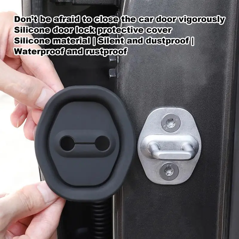 Car Door Lock Latch Cover Car Styling Accessories Waterproof 4PCS Vehicle Door Lock Decorative Car Styling Accessories Sports St