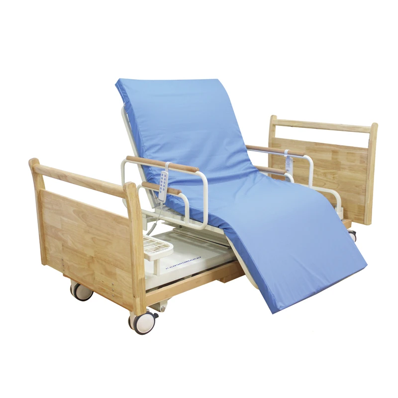 Electric Rotating Bed Nursing Wooden Home Care Beds Convenient For Patients To Get In And Out Of Bed