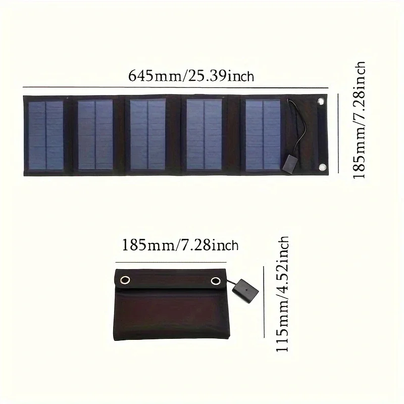 Imagem -02 - Carregador de Bateria Portátil Dobrável do Painel Solar Banco Impermeável do Poder para o Telefone Celular Acessórios de Acampamento ao ar Livre Usb 70w 5v