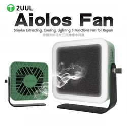 2UUL DA98 Aiolos Multifunctional UV Cooling Fan for Mobile Phone Motherboard Welding Repair Exhaust Heat UV Curing Lighting Tool