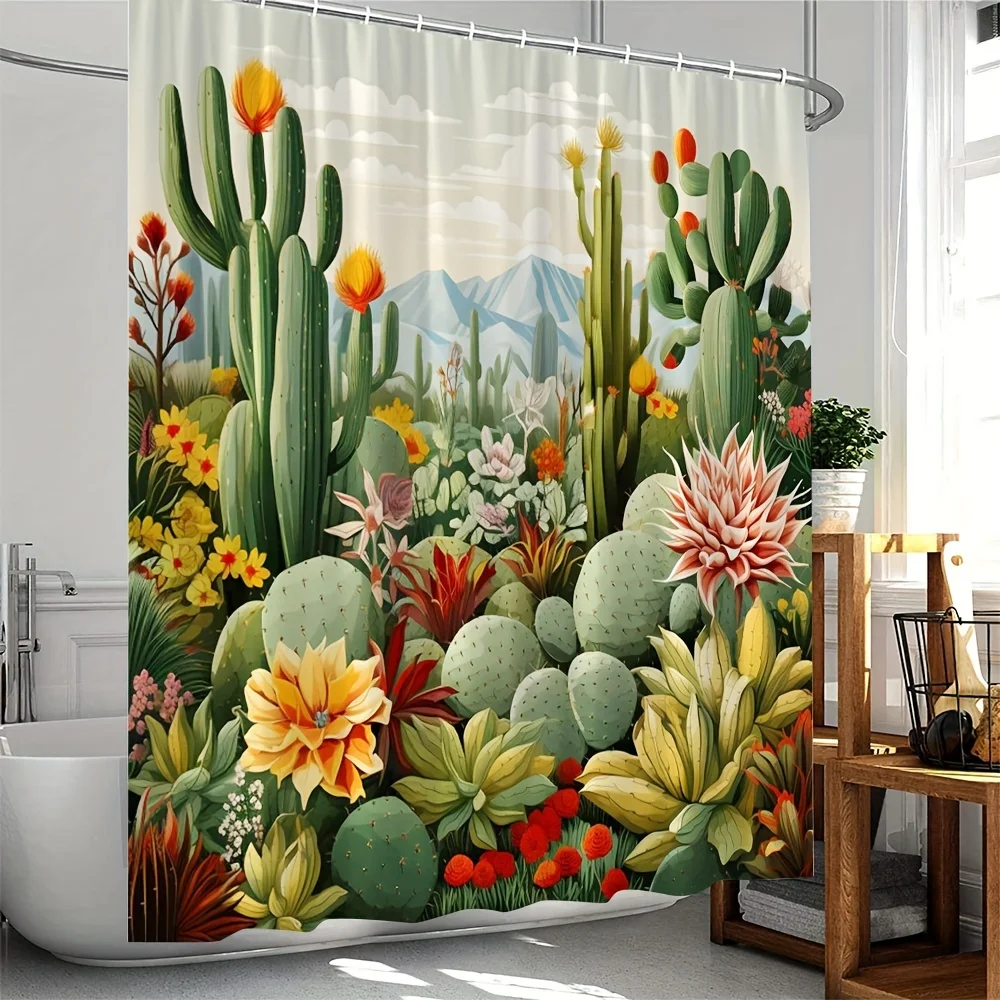 Rainy umbrella shower curtain - Colorful and unique wall hanging decorations for living rooms and bedrooms - cheerful