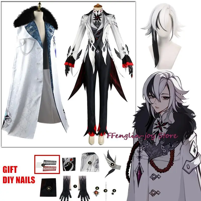 

Genshin Impact Arlecchino Cosplay Costume Fatui Harbinger Wig Cosplay Fatui Servant Snezhnaya Halloween Costumes For Women