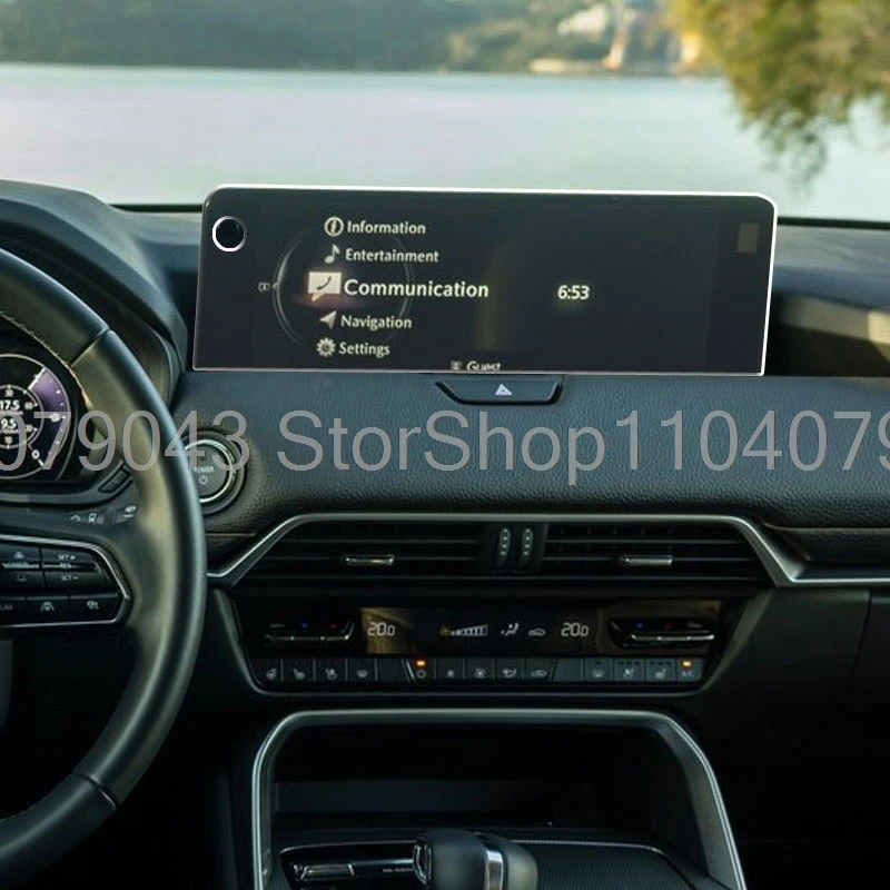 الزجاج المقسى طبقة رقيقة واقية لمازدا CX-60 2024 سيارة لتحديد المواقع والملاحة Lcdscreen المضادة للخدش فيلم الملحقات الداخلية