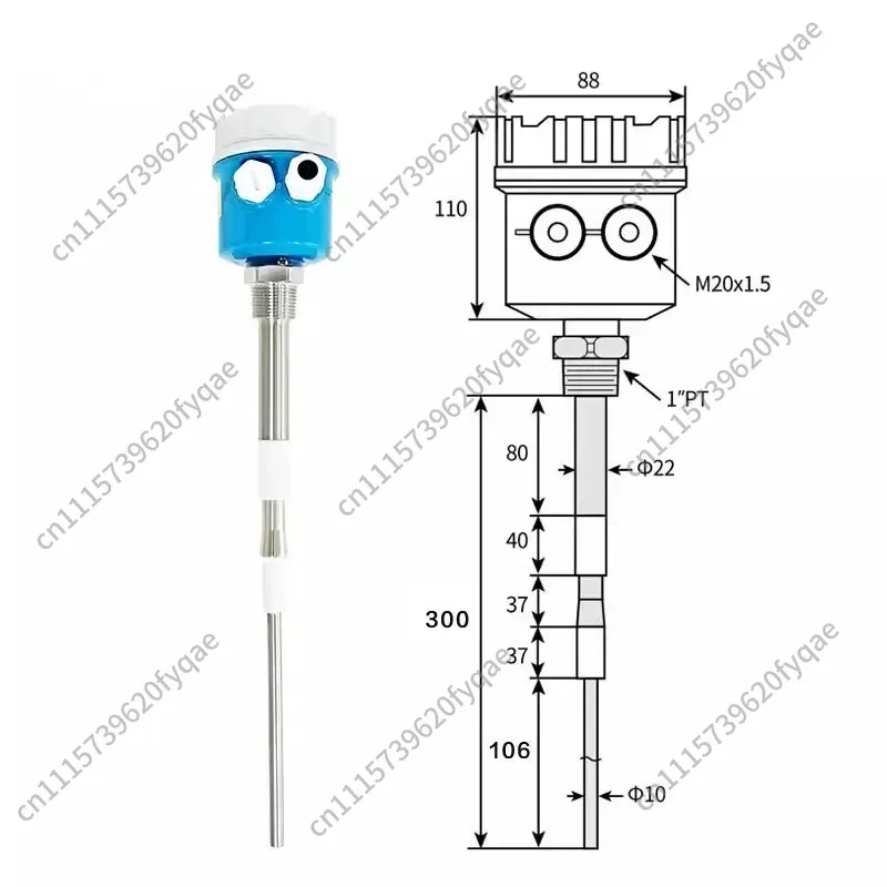 Rotary Paddle Level Switch RF Admittance Level Meter Capacitance Level Transmitter High Temperature Explosion Proof