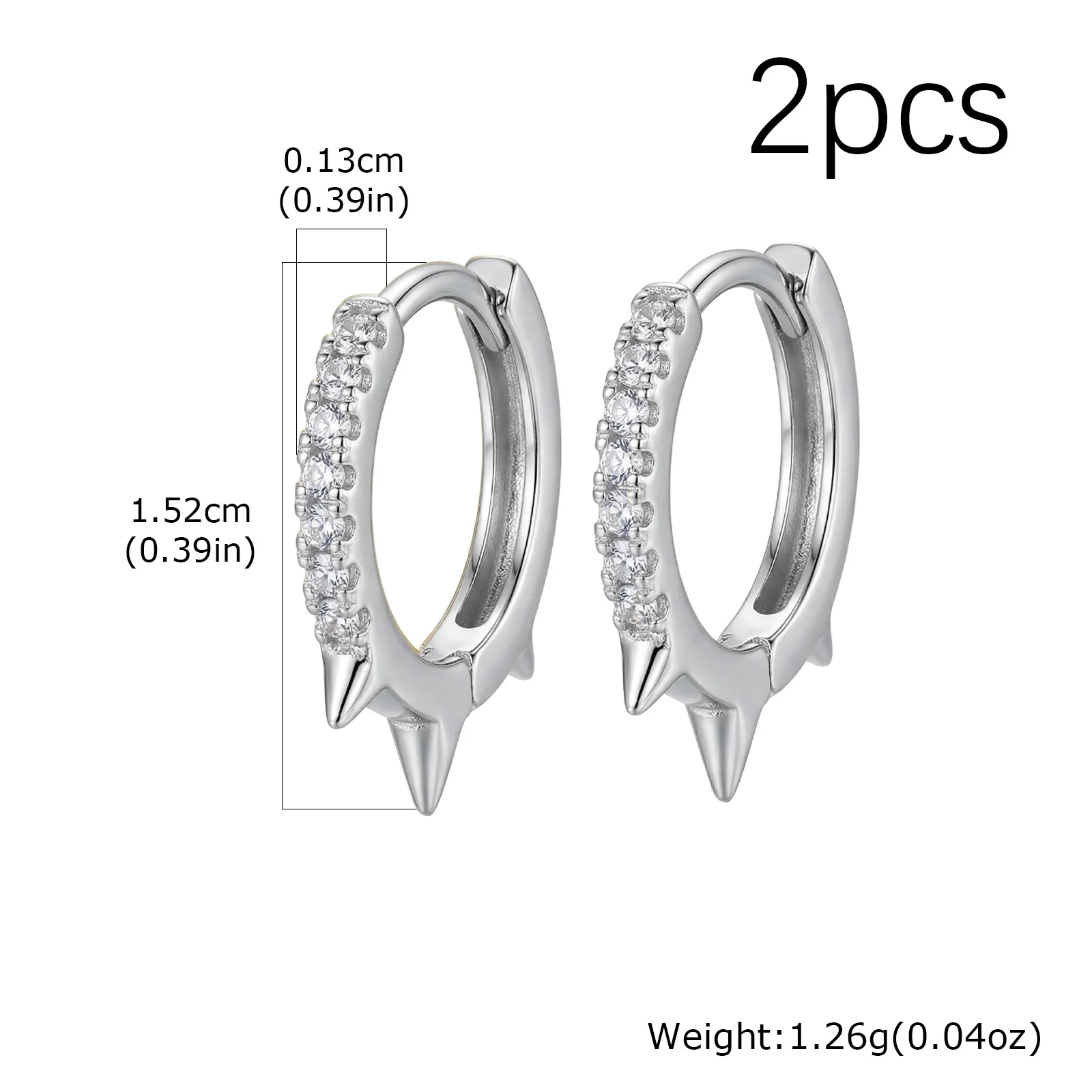 Kreative Gothic Punk Nieten Herz Creolen, Edelstahl Geometrische Piercing Ohrringe, Einzigartiger cooler Schmuck für Party