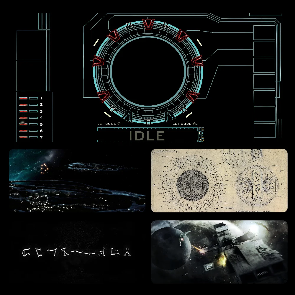 2B Movie S-STARGATE SG-1 Drawings Mousepad With Pad gaming accessories Prime Gaming XXL Keyboard Pad Stitch Padding Mat