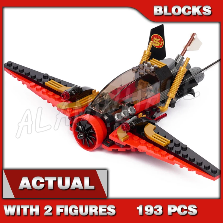 193pcs Shinobi Destiny's Wing Jet Plane Hunted Jetpack Dragon Bone Blade 10934 Building Block toys Compatible With Model