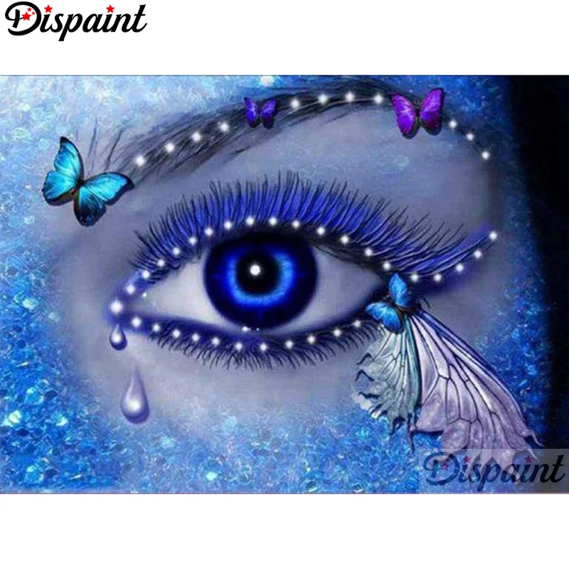 

Dispaint Full Square/Round Drill 5D DIY Diamond Painting "Butterfly eye" Embroidery Cross Stitch 3D Home Decor A12897