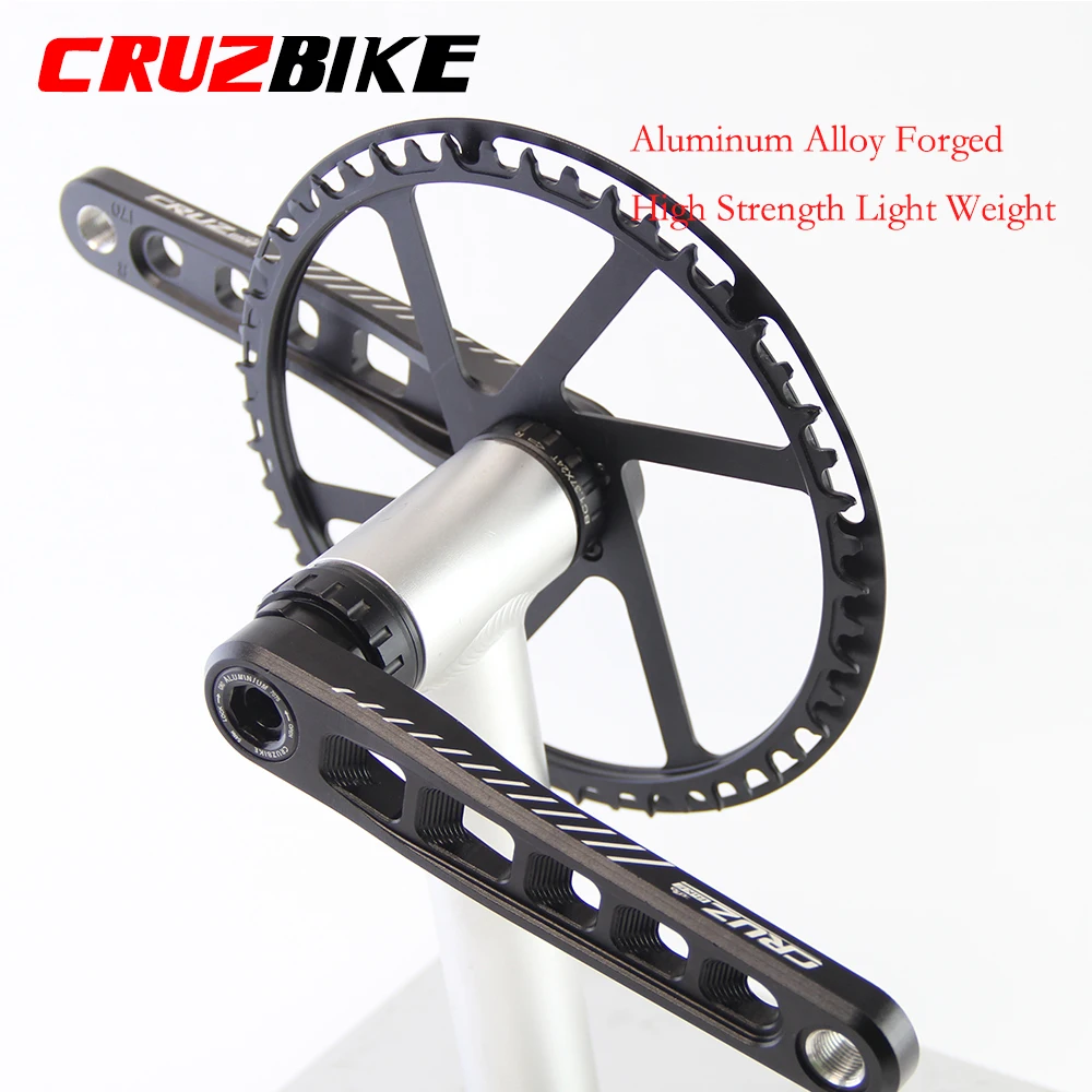 CRUZbike Folding Bike Crankset Ultralight 165/170mm Hollow Tech Crank Aluminum Alloy Bicycle Parts Accessories