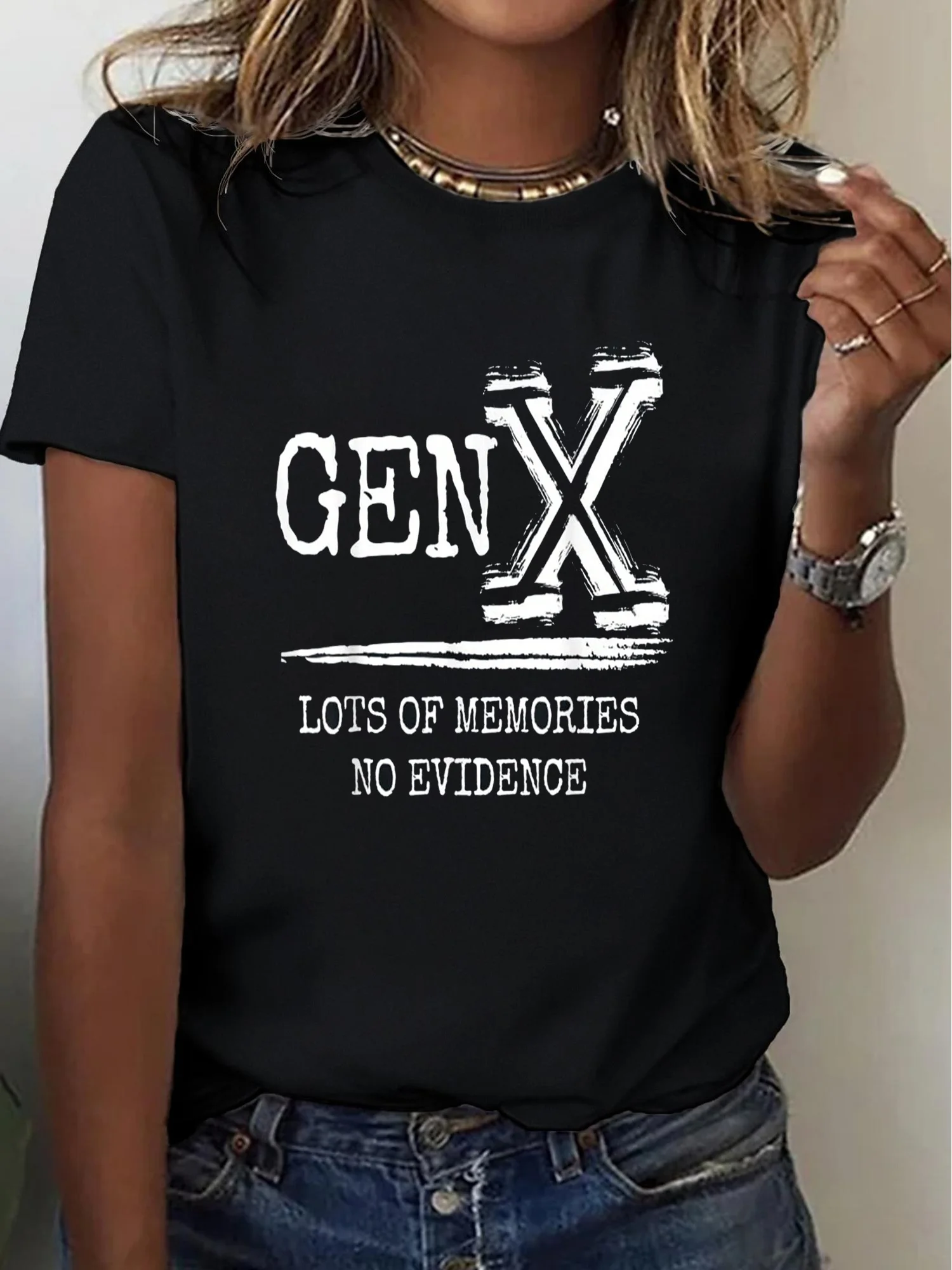 

"Gen X Graphic T-Shirt - 100% Lightweight Short Sleeve Crew Neck Tee for Men & Women, Great for Parties