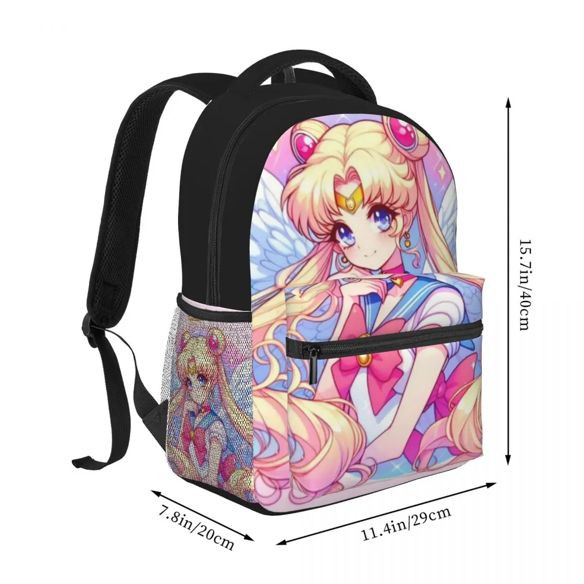 Girls-Sailor-Moon Nieuwe Modieuze Schooltas Studenten Rugzakken Dagelijkse Rugzak Grote Capaciteit Knapzak 16 inch