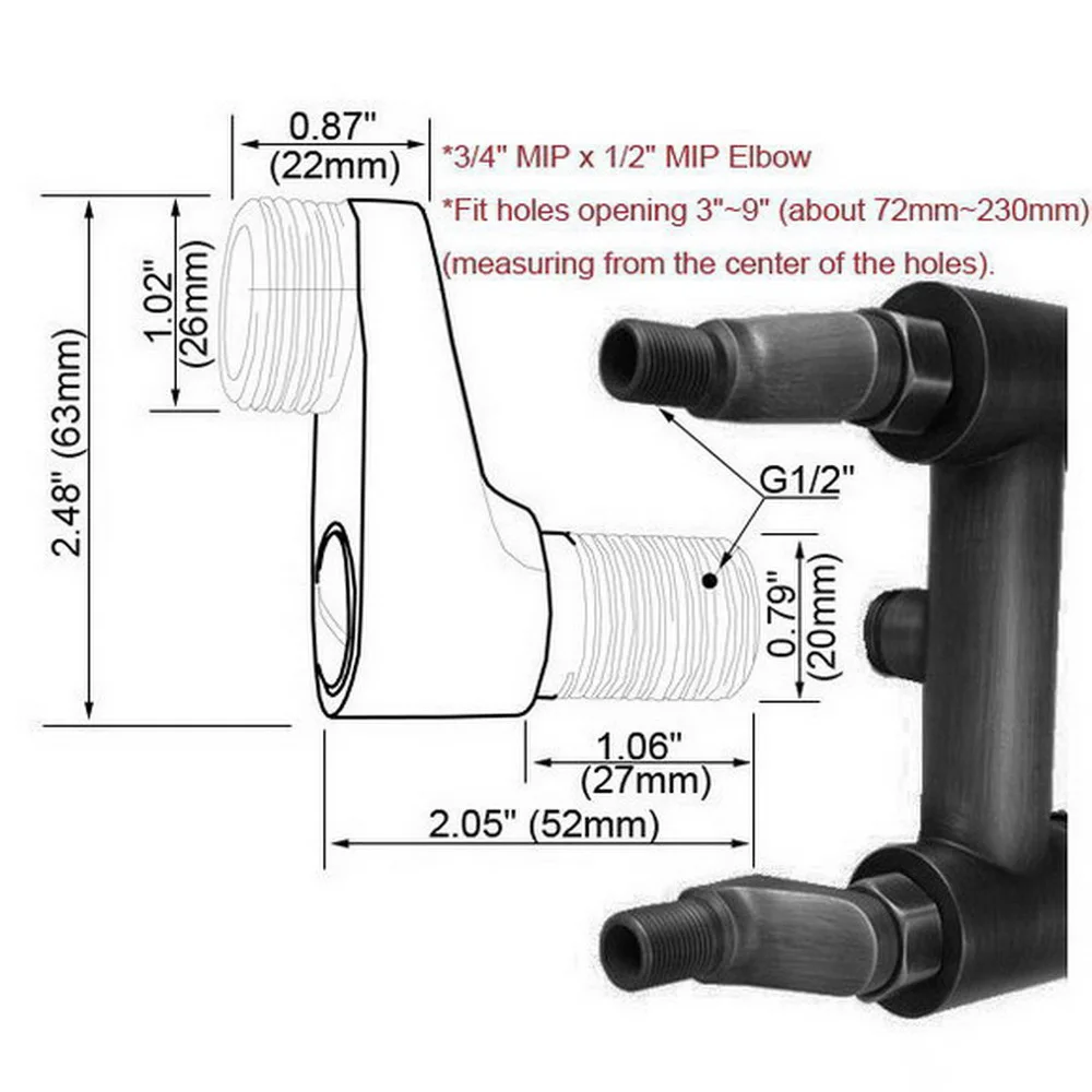 2Pcs Chrome Claw Foot Bathtub Shower Faucet Adjustable Adapter Swing Arms Wall Mount Replacement Part Bathroom Supplies Nba183