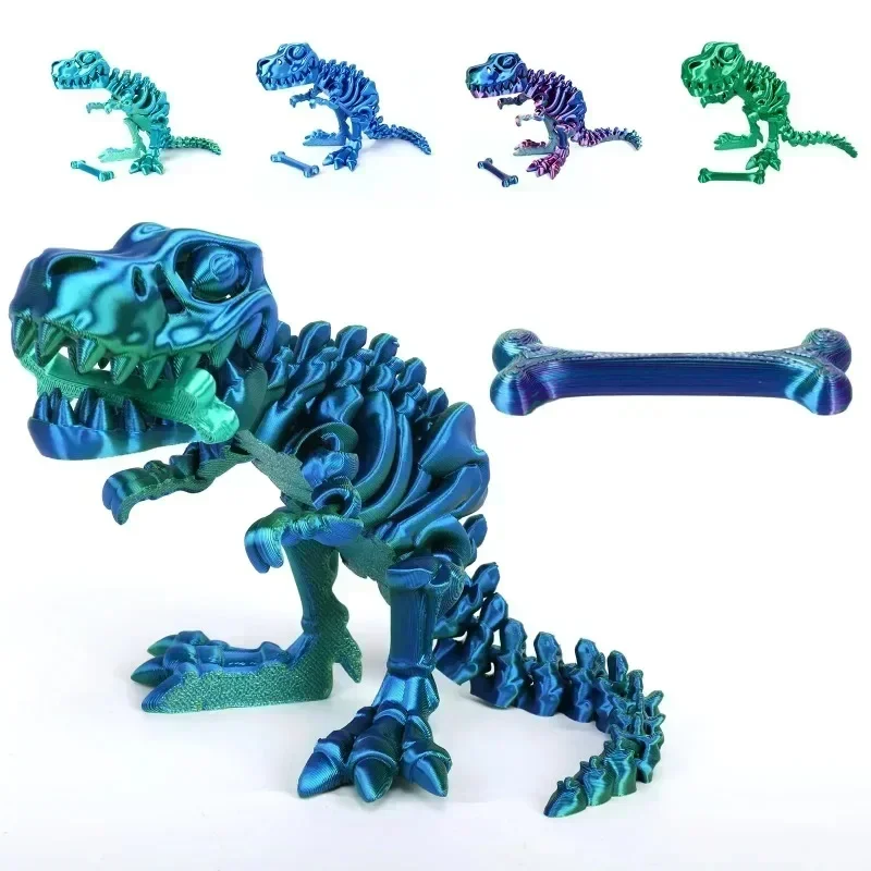 Selling and Explosive Tyrannosaurus Rex Skeleton 3D Printed Dinosaur Model Joint Design Educational Science Popularization Toy