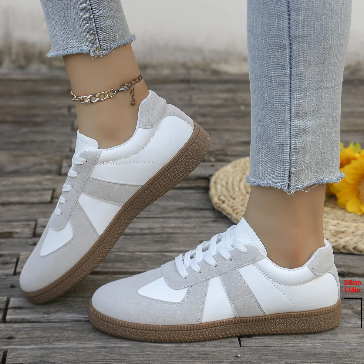 الربيع والخريف الساخن بيع أنيقة جولة رئيس الأحذية الرياضية والترفيهية المألوف جديد مريح شقة القاع الأحذية النسائية