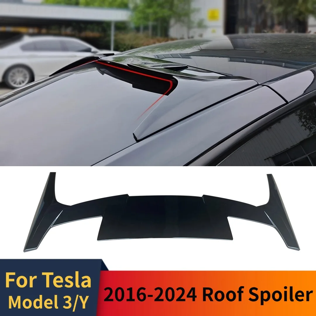 

Для Tesla Model 3 Y 2016-2024 задний спойлер багажника на крышу, аксессуары для тюнинга крыла, дефлектор багажника, воздушная дамба, комплект кузова, отделка, стиль