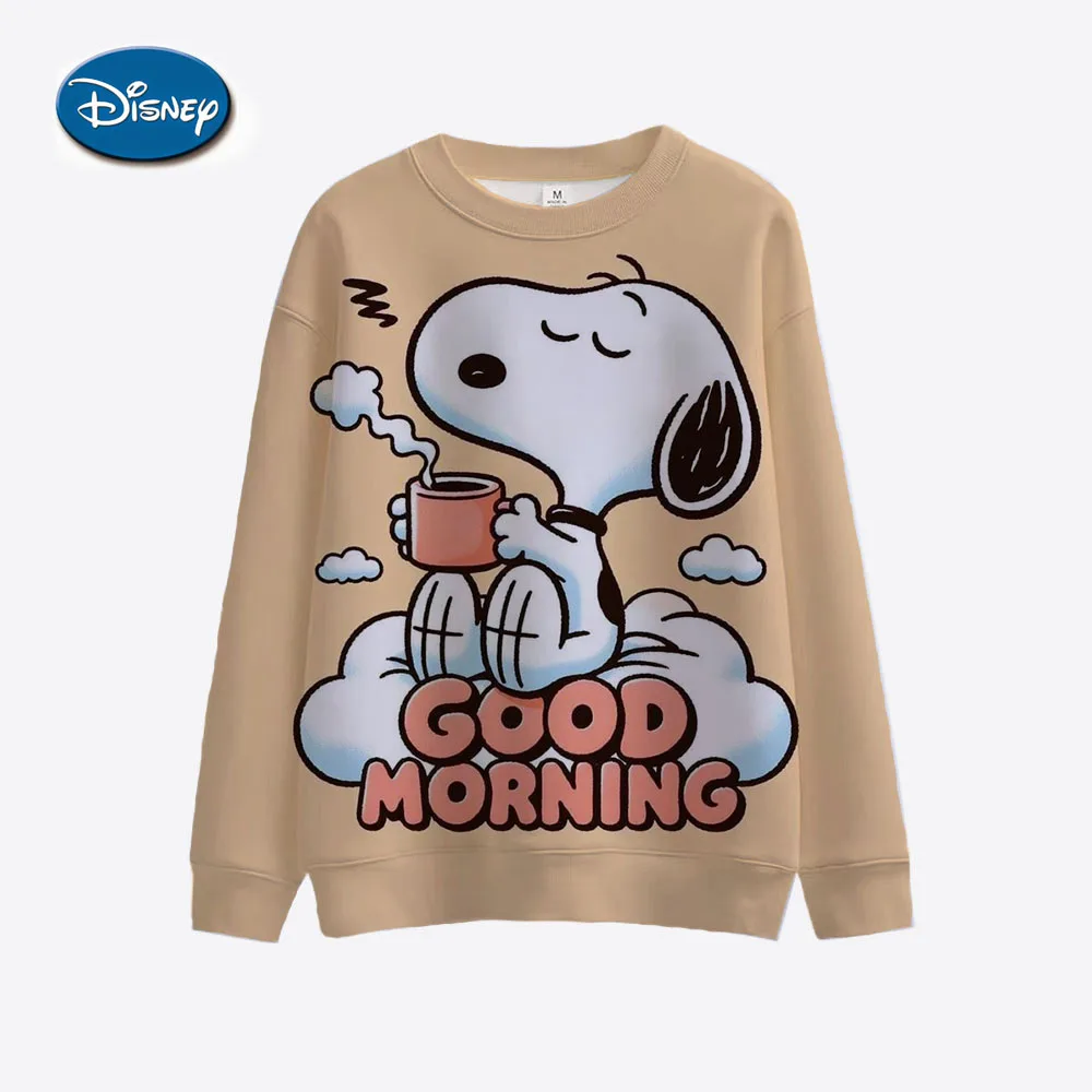 Snoopy Cartoon Anime Women\'s Hoodie Spring and Autumn Edition Women\'s Round Neck Hoodie 2024 New Fashion Couple Sportswear Top