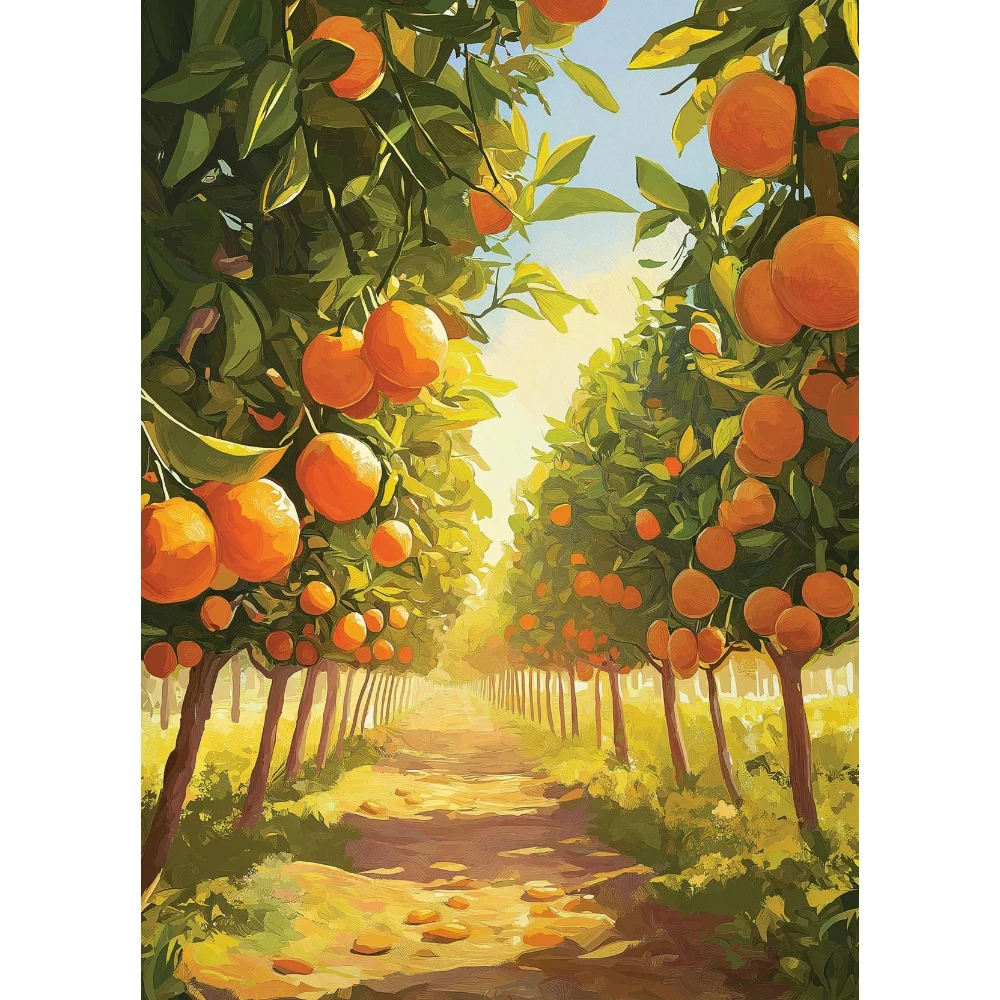 2026 Tableaux sur toile Paysage Quatre Saisons Ferme Jardin Rivière Tranquille Canoë Pointe de Montagne, Art Mural Décoratif pour la Maison