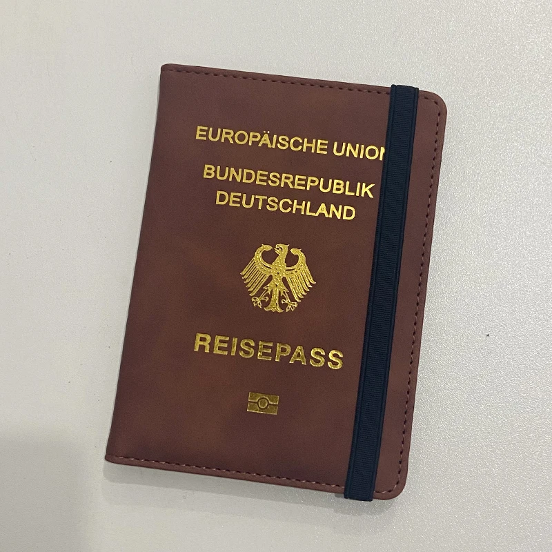 Deutschland Pass hülle Pu Fall für Pässe Reise Brieftasche Karten inhaber Bundes republik Pass Inhaber anpassbare Namen