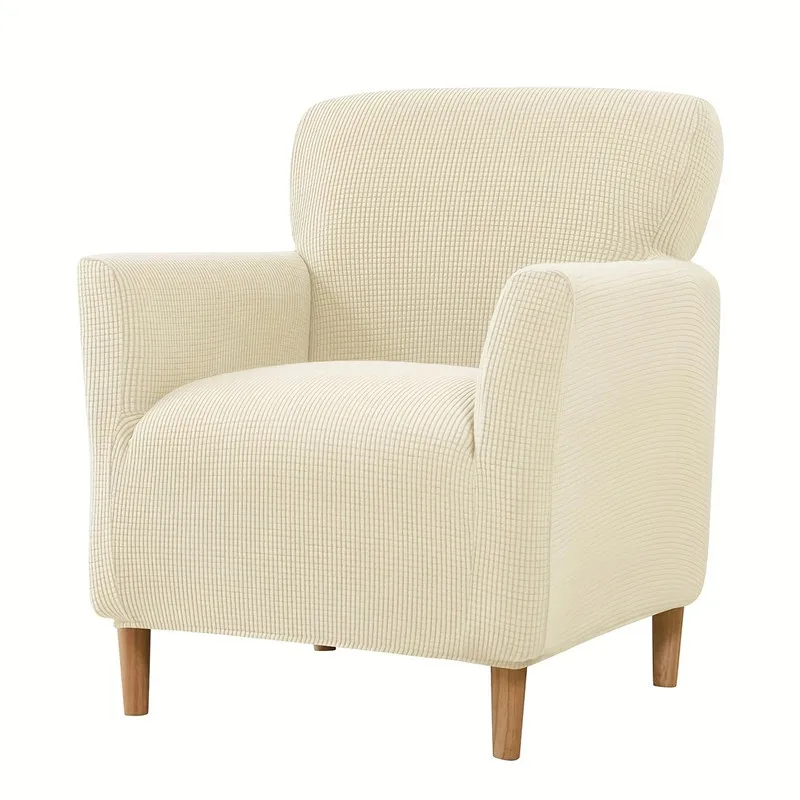 Jacquard Tub Sofa Cover Elastic Single Club Chair Slipcovers Stretch Spandex Armchair Covers for Bar Counter Living Room