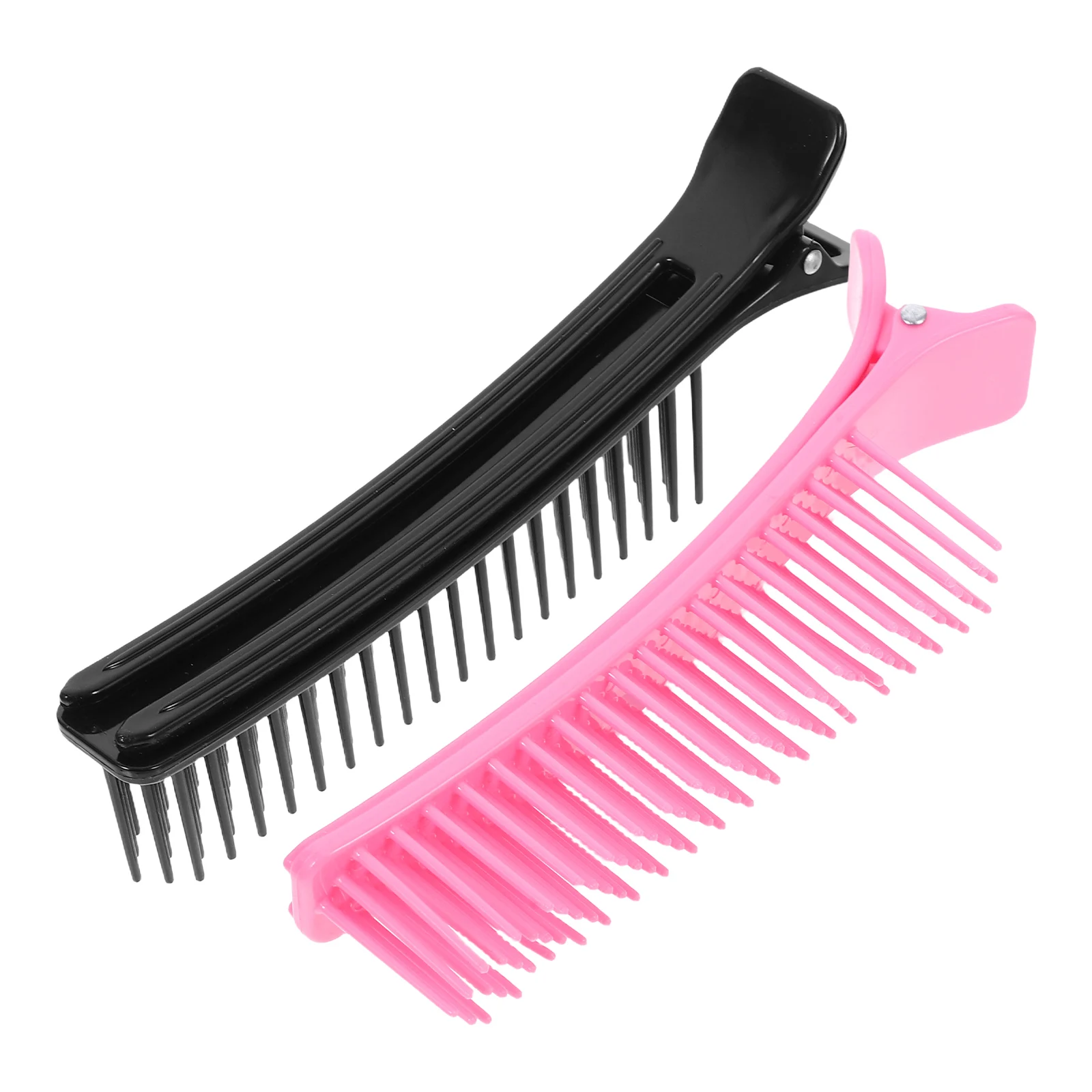 

2pcs Black Hair Styling Sectioning Clips Layering Volume Salon Tools Root Clips Curly Straight Dry Wet Long Short Hair Durable