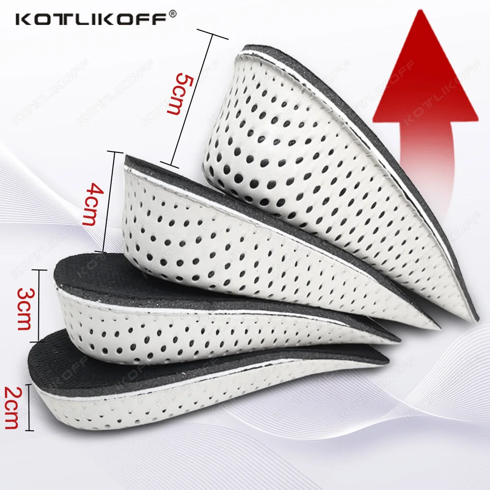 Height Increase Half Shoe Insoles Heel Insert Sport Cushion EVA Memory Foam Heel Lifting 2/3/4/5CM Taller Invisible Heighten Pad