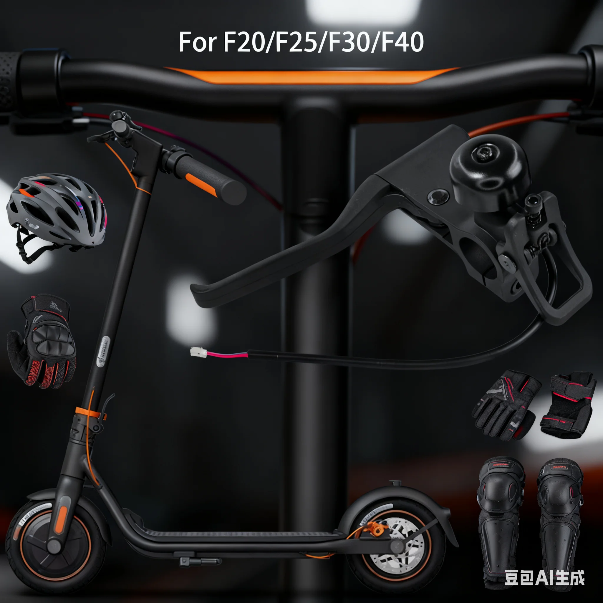 

For Ninebot F20 F25 F30 For F40 Electric Scooter With Bell Brake Level Handle Replacement Brake Handle Scooter Accessories