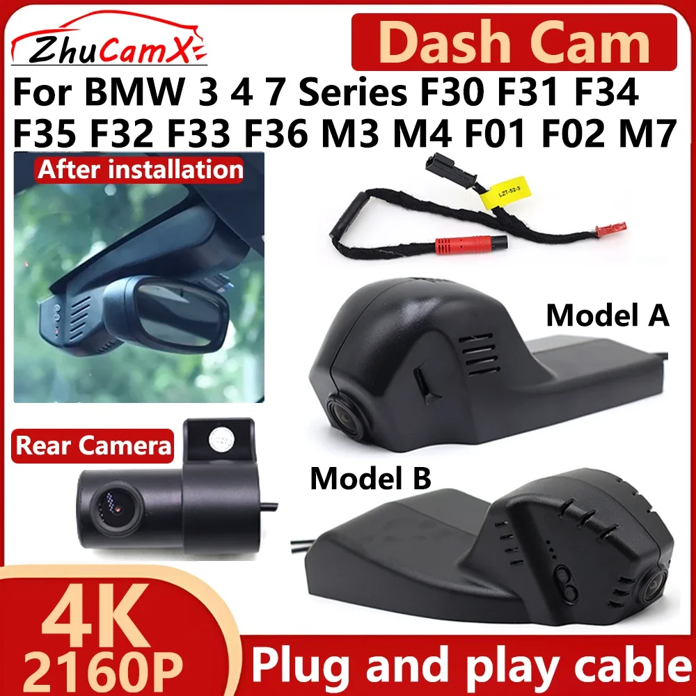 

ZhuCamX For BMW 3 4 7 Series F30 F31 F34 F35 F32 F33 F36 M3 M4 F01 F02 M7 4K 2160P Car DVR Dash Cam Camera Night Vision Recorder