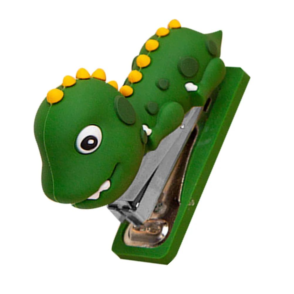 Manual Mini Stapler Student Office Decor Stainless Steel Dinosaur Stapling Tool