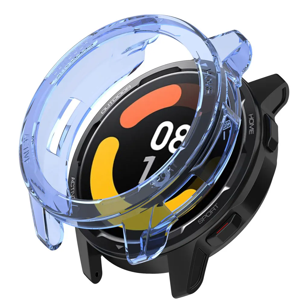 Para xiaomi mi relógio cor 2 esporte caso silicone capa protetora casos tpu protetor escudo quadro para mi relógio cor s1 ativo