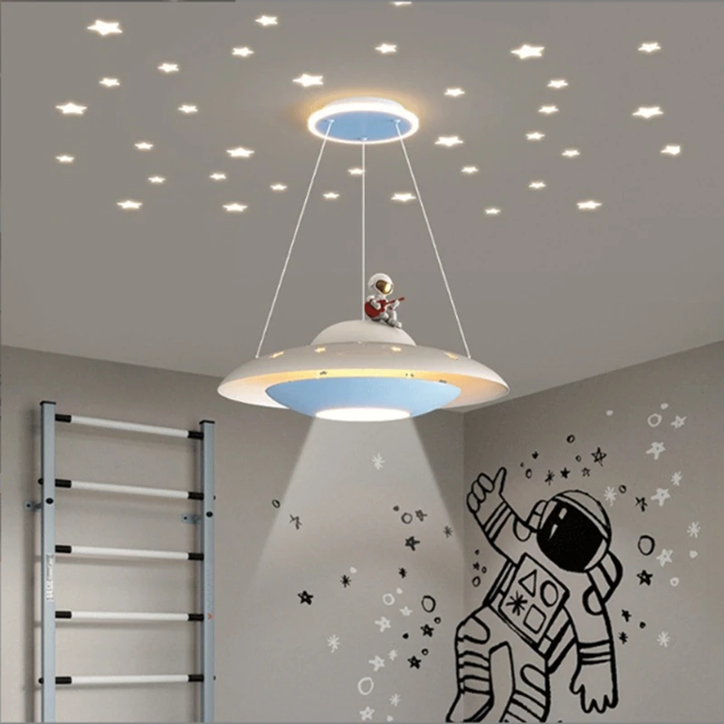 lampada de teto inteligente moderna para meninos e meninas decoracao interior luminaria espaco sideral eleva bedroom originalidade 01