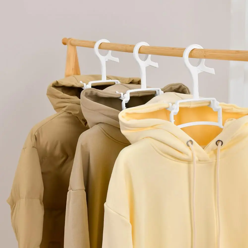 Clothes Hanger for Hoodies 2 Pcs Foldable Hoodie Hanger Set Adjustable Anti-slip Clothes Drying Rack Heavy Duty for Jackets
