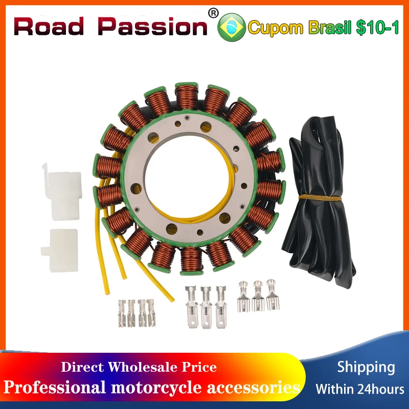 Bobina de estator do gerador de peças de motocicleta de paixão de estrada 31120-mr1-004 para honda nv400 steed 400 nv600 shadow 600 vt750ca vt600c