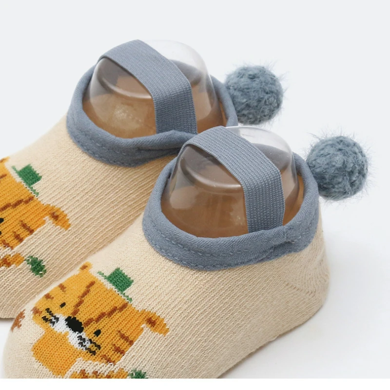 Newborn Baby Floor Sock Shoes Soft Prewalker Cotton Infant Girl Spring Autumn Rubber Anti-skip First Walker Children Socks 1-3Y