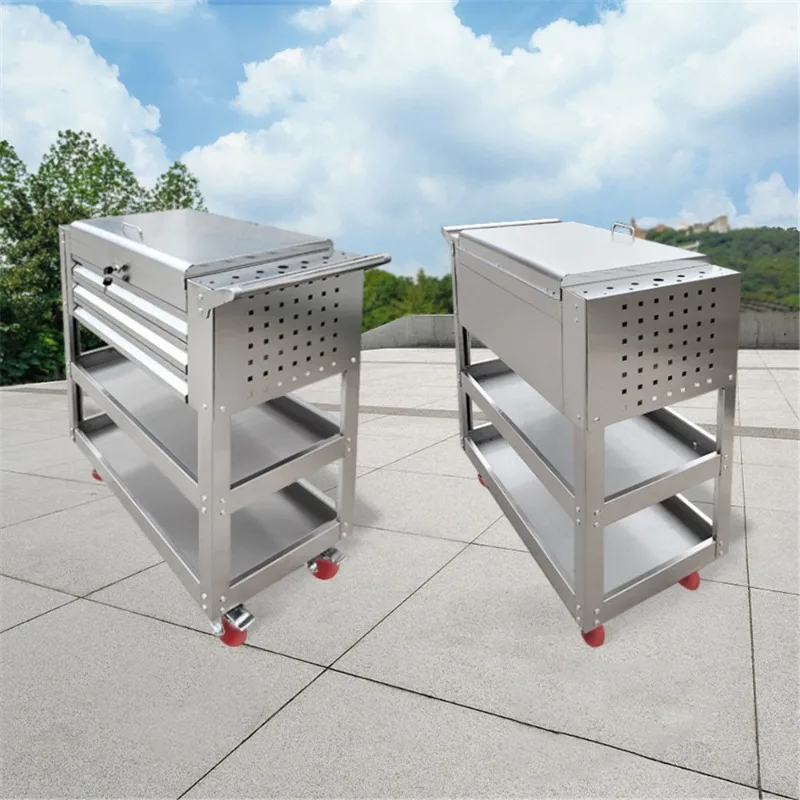 Large Mechanictool Box Cabinet Organizer Mechanic Workshop Drawer Screwdriver Storage Rack Professional Aluminum Suitcase