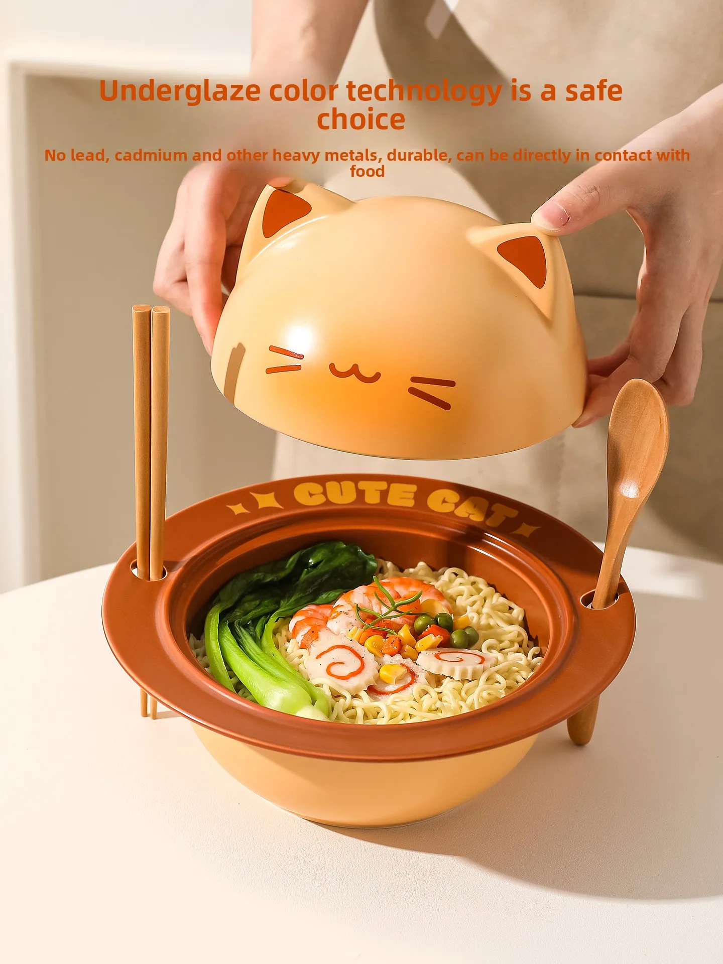 LMM high-value snail noodle bowl with lid for one person tableware gift box girlfriend birthday gift