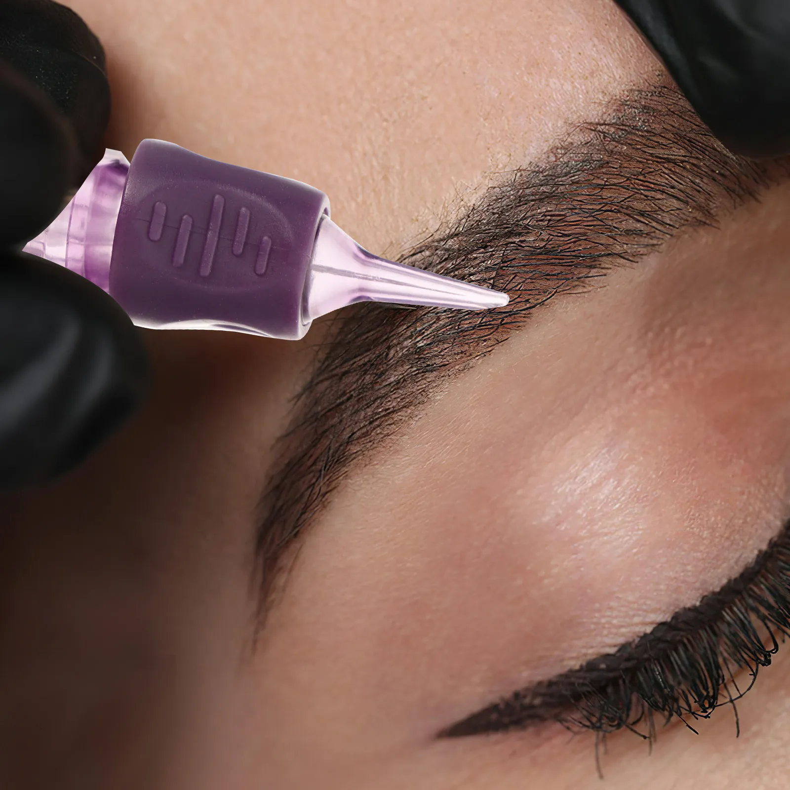 

10 шт. игл для татуажа бровей, губ и век, 0.25 мм, одинарные, портативные сменные лезвия для машинки для татуажа