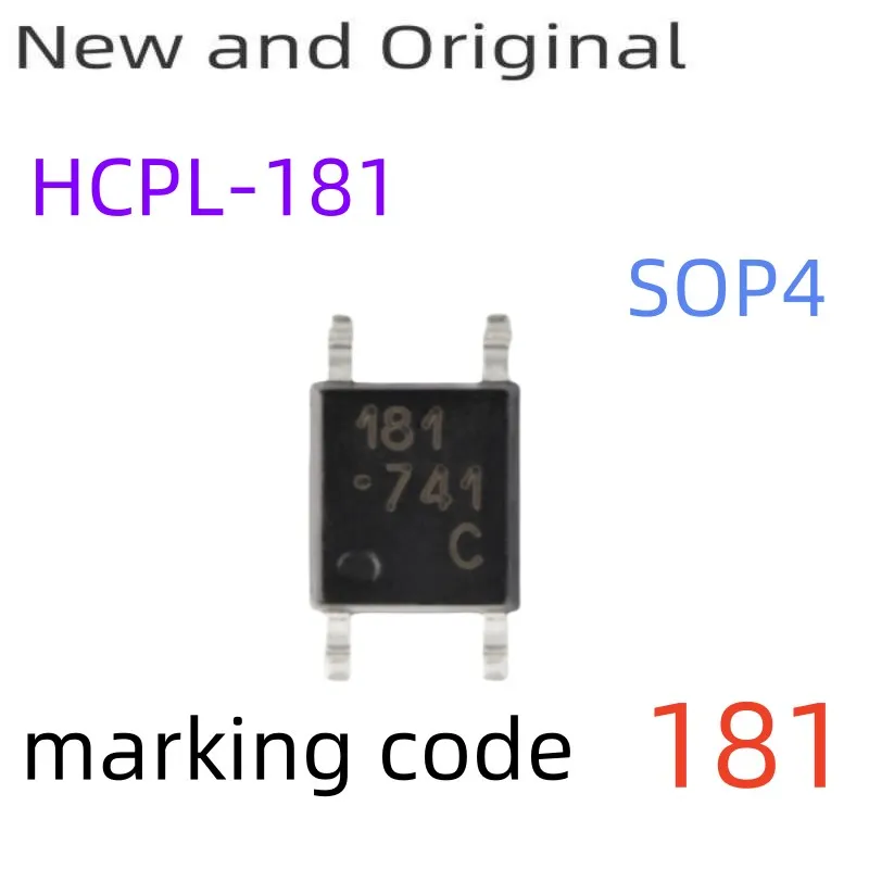 

HCPL-181 SOP4 Phototransistor Optocoupler SMD Mini-Flat Type marking code 181