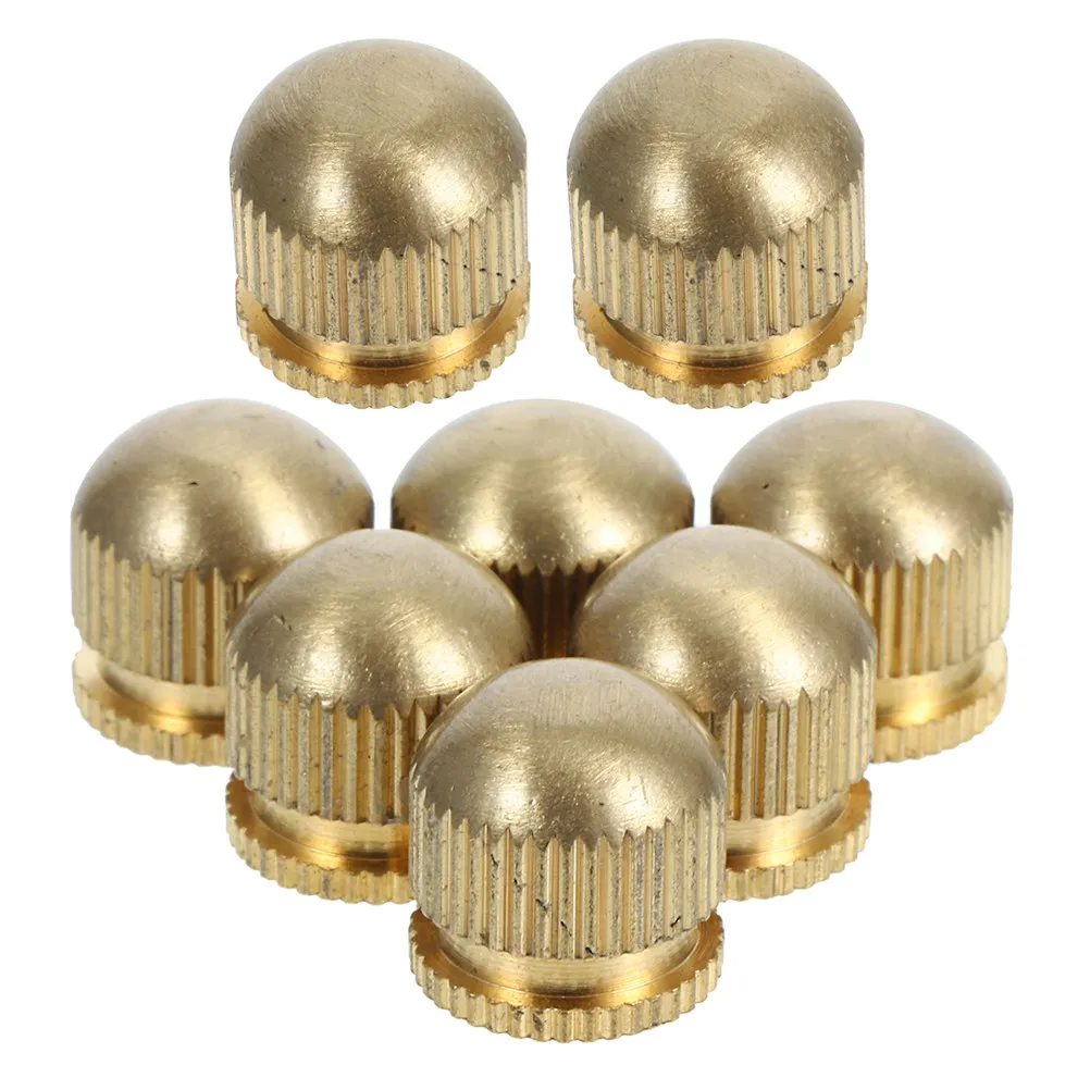 8Pcs Metal Brass Lamp Nuts Floral Design Replacement Decorative Screw Caps Ceiling Light Holder Parts Shade Hardware