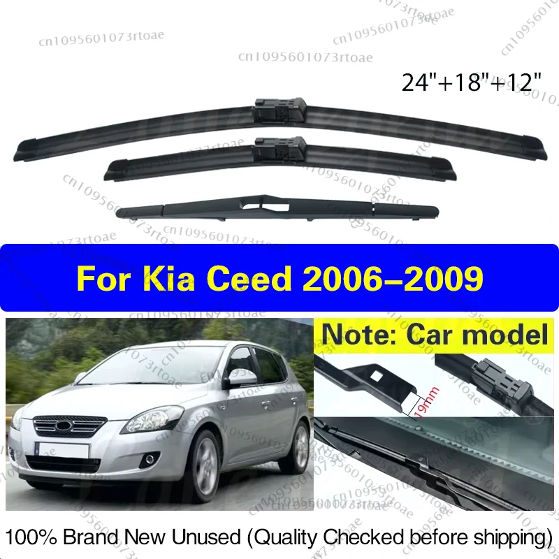 

Для Kia Ceed 2006 2007 2008 2009 автомобильные передние и задние щетки стеклоочистителя лобовое стекло ветровое стекло щетки от дождя автомобильные аксессуары 24 "18" 12"