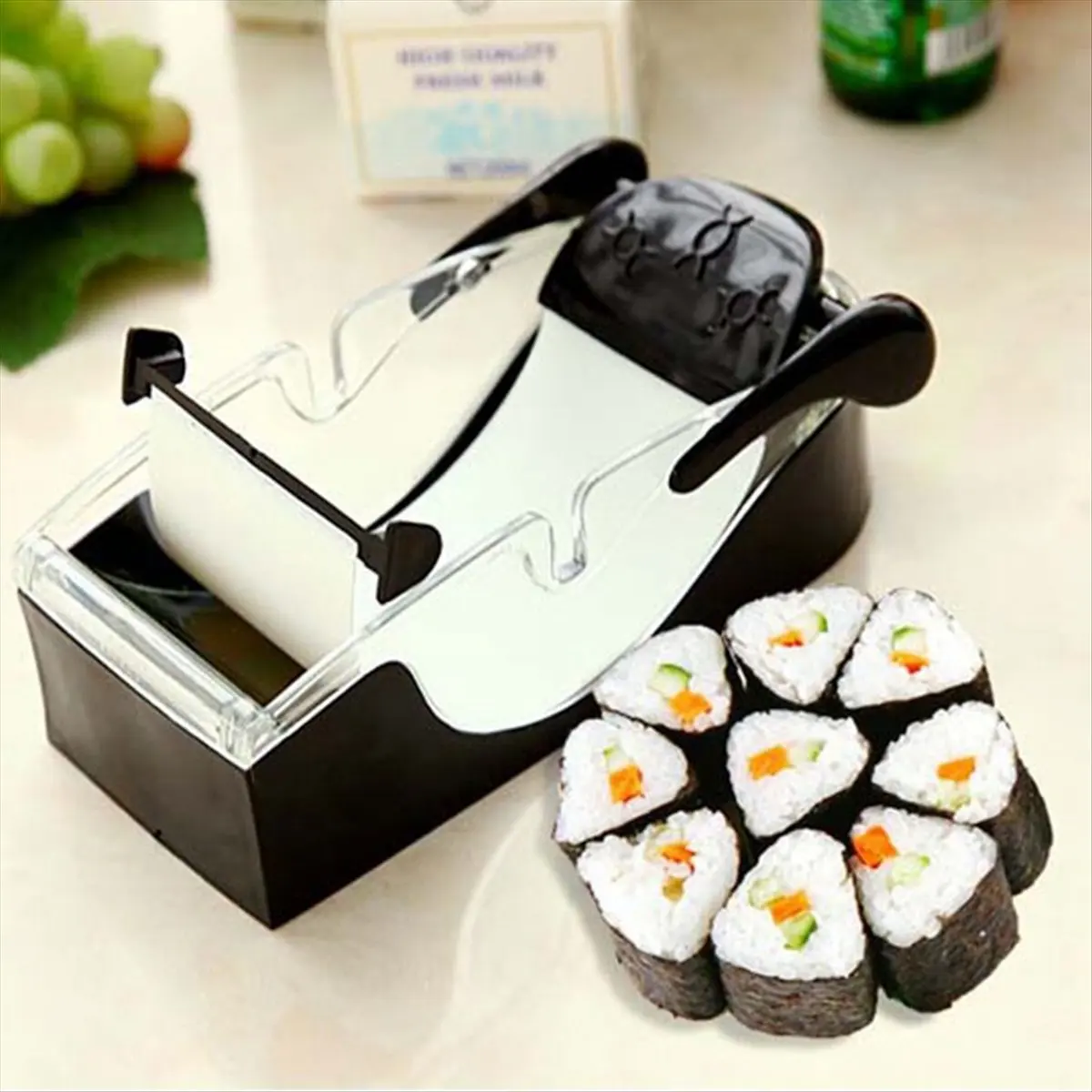 ABZT Sushi DIY Tools Seaweed Wrapped Rice and Vegetable Roll Kitchen Workers Japanese Drum Making Sushi Kitchen Tool