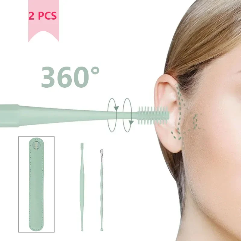 

Ear Cleaner Earwax Removal Tool ABS Earpick Curette Reusable Ear Cleaning Wax Remover Spring Spoon Ear Pick Cleanser Health Care