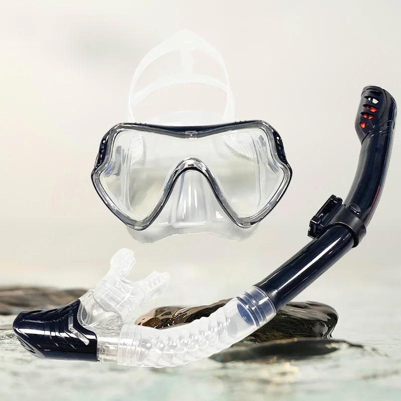 Diving GogglesLarge Frame Silicone Goggle Snorkel KitFull Dry Snorkelling MaskAdult Men's and Women's Diving Goggles