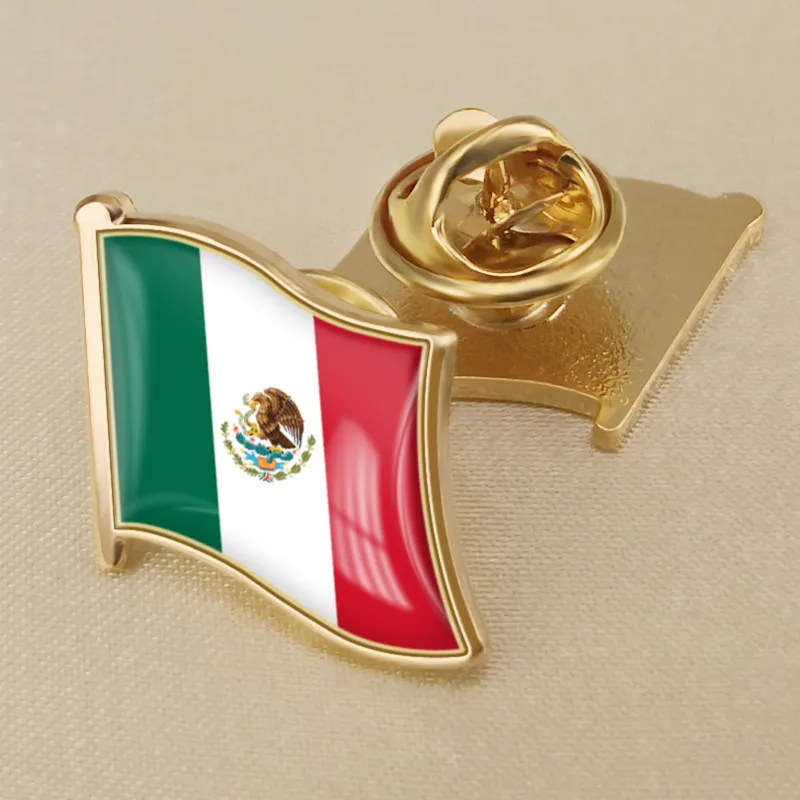 

Mexico Flag Brooch Enamel Pin MX National Flag Lapel Backpack Bag Badge Jewelry Decoration Broche Bandera de México Pin