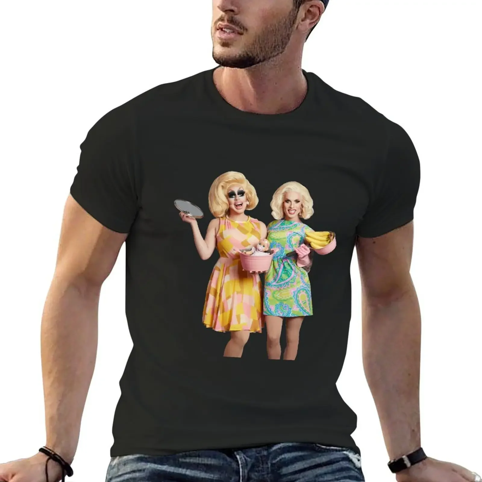 Trixie and Katya Book Photoshoot UNHhhh T-Shirt gifts for boyfriend fashion shirts mens graphic t-shirts