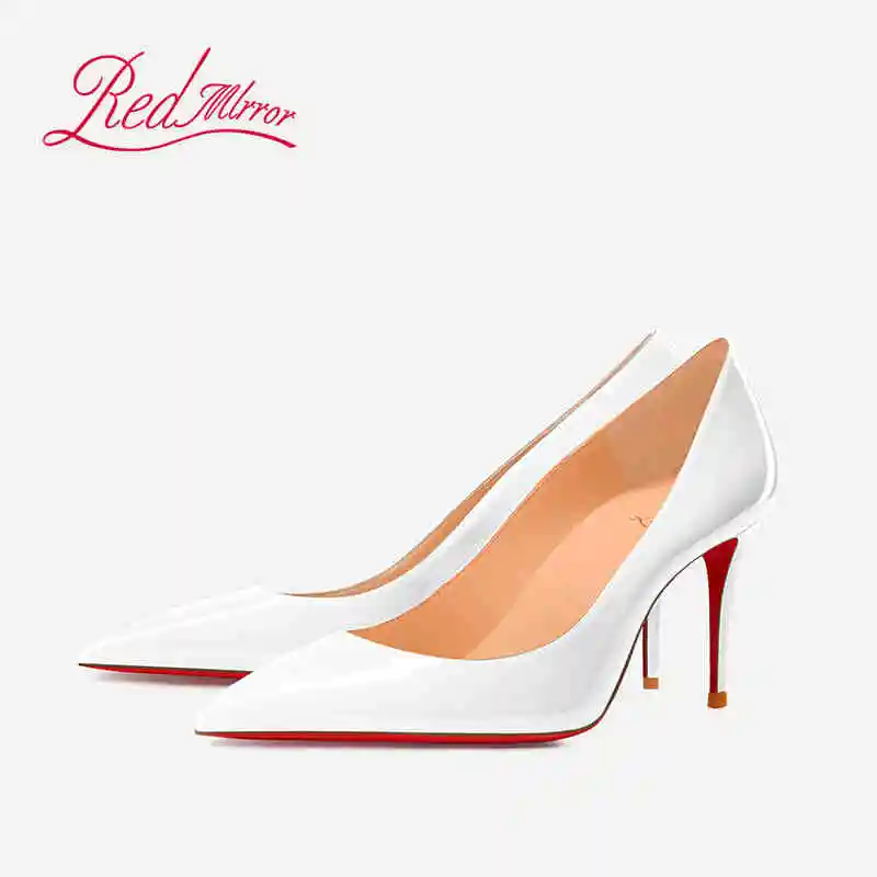 Zwarte vrouwen elegante hoge hakken Rode Glanzende Bodems Luxe Merk Vrouwen hakken 2025 trend Puntschoen Sexy Party Pumps schoenen Vrouwen