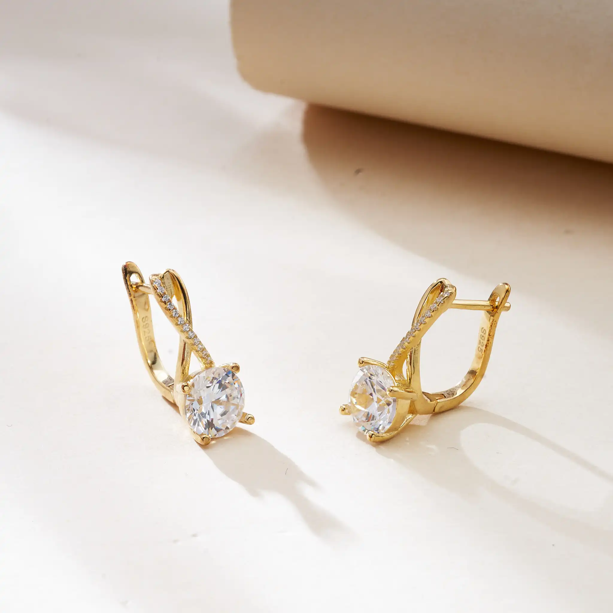 2ct 8 مللي متر أربعة مخلب مويسانيتي مستدير 925 فضة إسقاط أقراط للنساء أنيقة الزفاف غرامة مجوهرات للمواعدة هدية