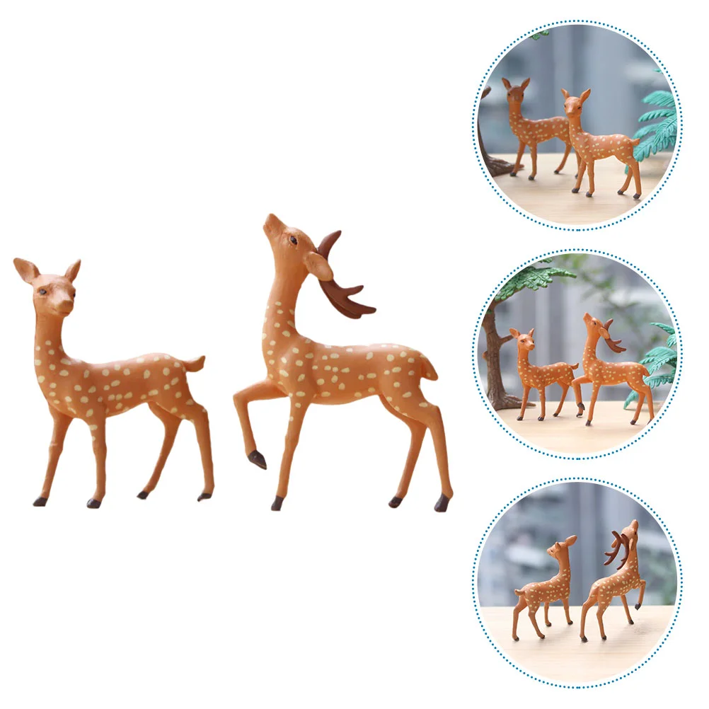 

Deer Ornament Sika Outdoor Decor Animal Themed Birthday Decorations Mini Reindeer