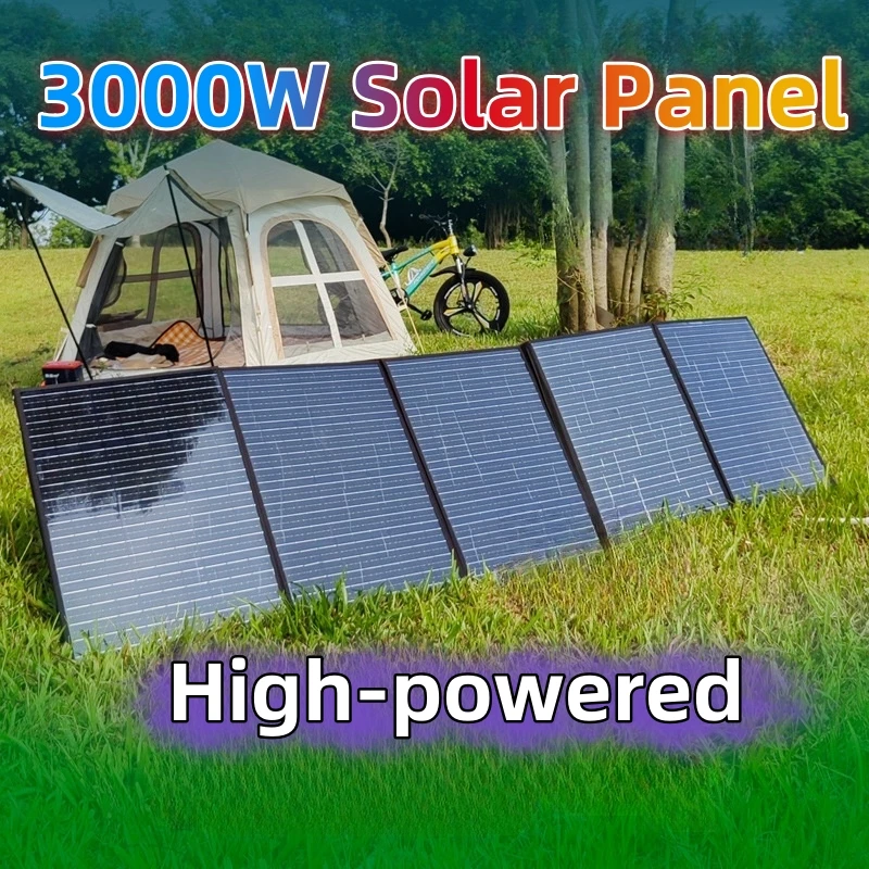 2500/3000W Solar Panel 12V/24V High Efficiency Power Bank Solar Charging Outdoor Cells High conversion rate Home/Camping/RV