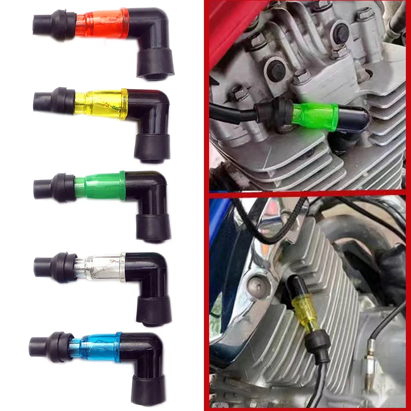 العالمي للدراجات النارية فلاش شرارة التوصيل غطاء دراجة نارية الإشعال شرارة التوصيل غطاء 90 درجة وامض شرارة التوصيل كاب ل موتو C42939